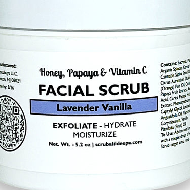 Honey Facial Scrub with Vitamin C - Lavender Vanilla